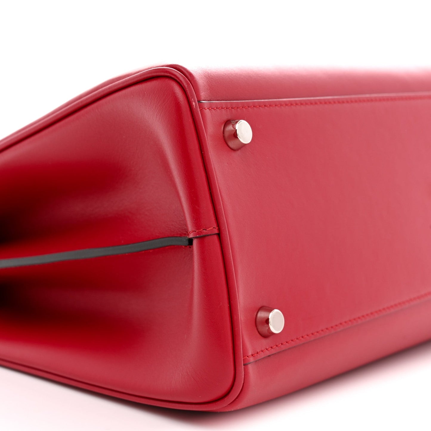Shibuya Calfskin Medium Zumi Top Handle Bag Hibiscus Red