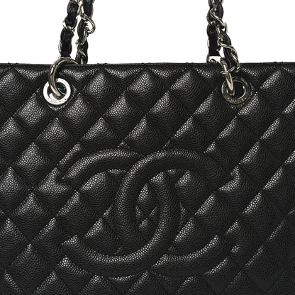 Caviar Quilted Grand Shopping Tote GST Black