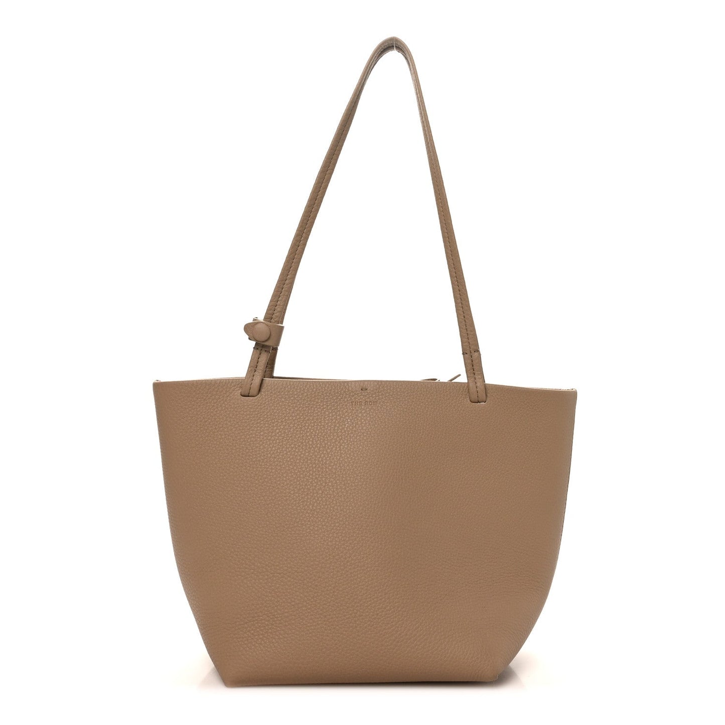 Matte Grained Calfskin Small Park Tote Taupe