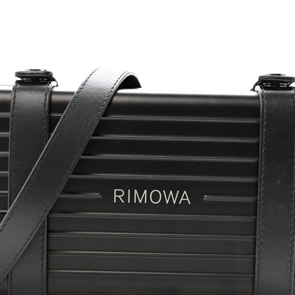 Matte Aluminum Personal Cross-Body Bag Black