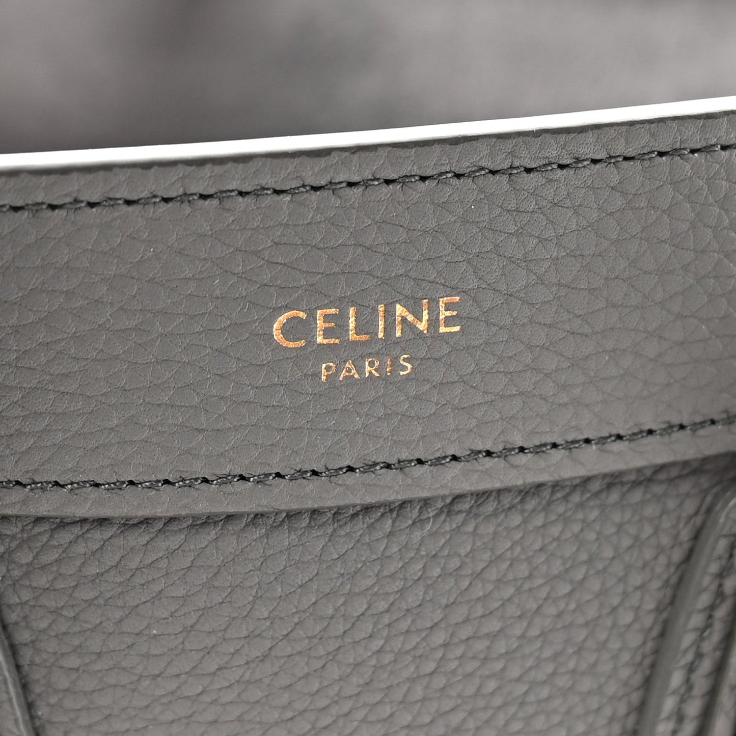 Baby Drummed Calfskin Nano Luggage Kohl