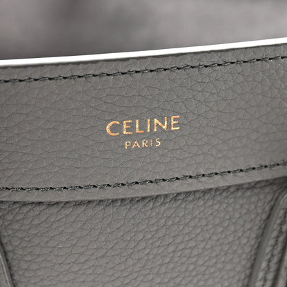 Baby Drummed Calfskin Nano Luggage Kohl