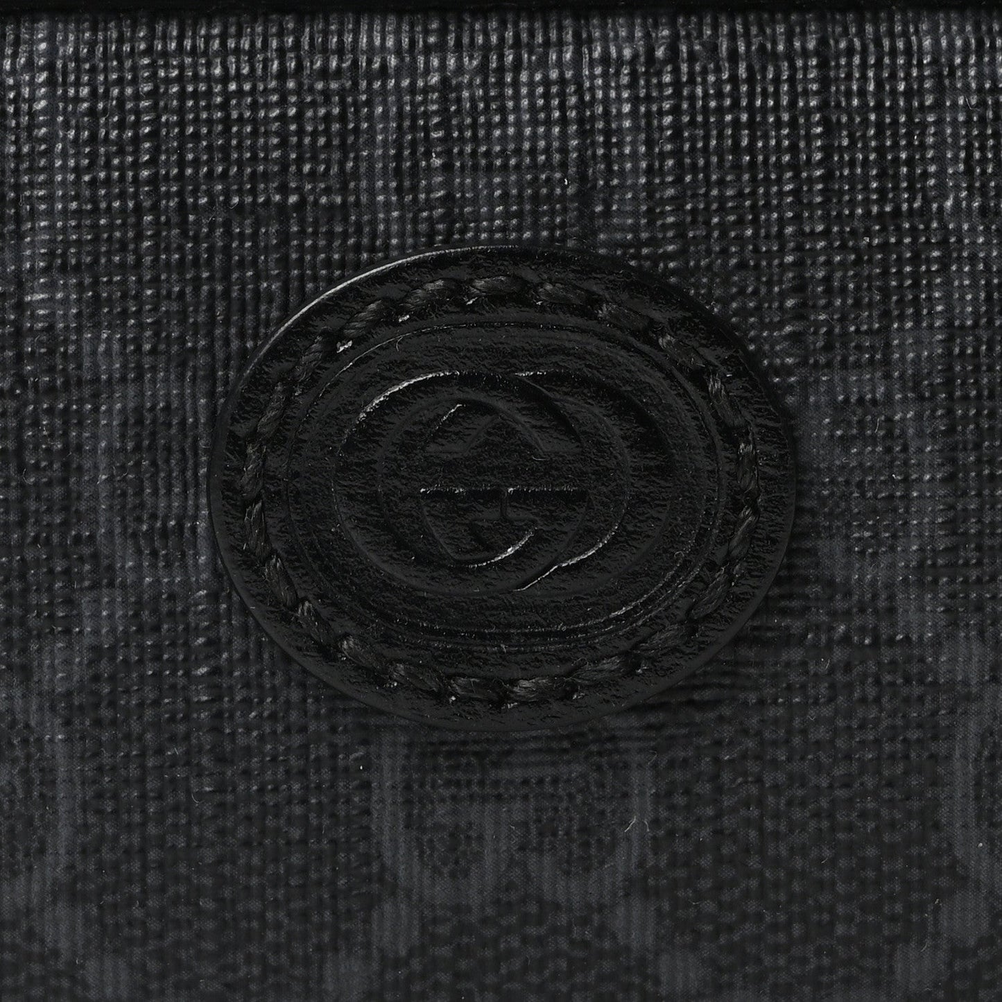 GG Supreme Monogram Textured Calfskin Retro Interlocking G Belt Bag Black
