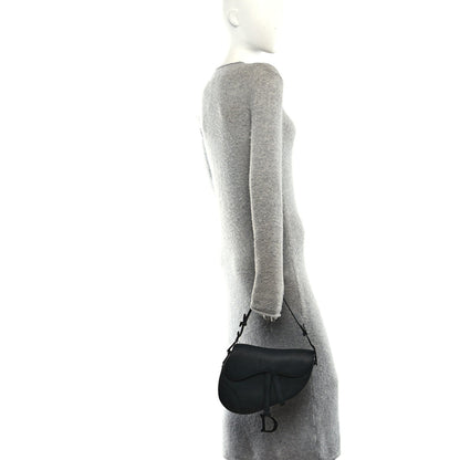 Ultra Matte Calfskin Saddle Bag Black