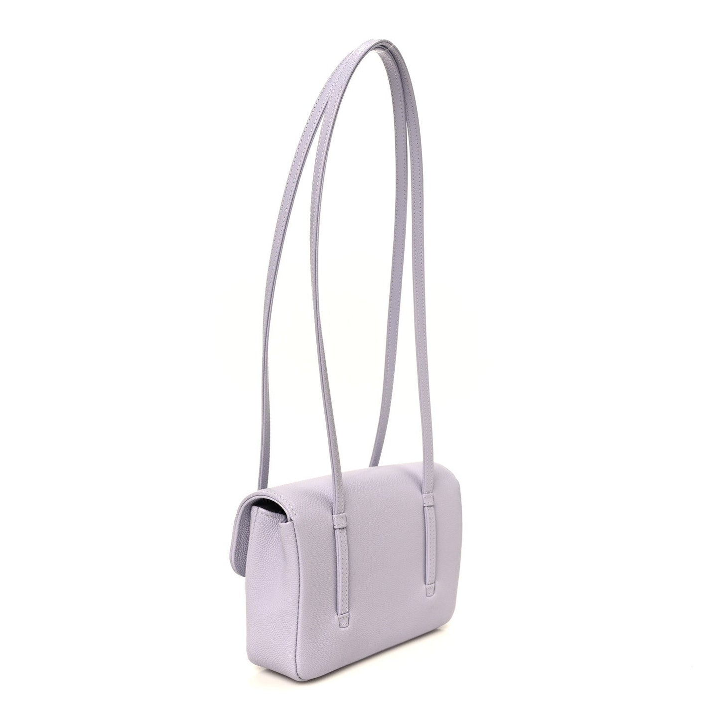 Shiny Caviar Mini Preppy Coco Shoulder Bag Purple