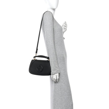 Roxy Calfskin Medium Blondie Top Handle Bag Black