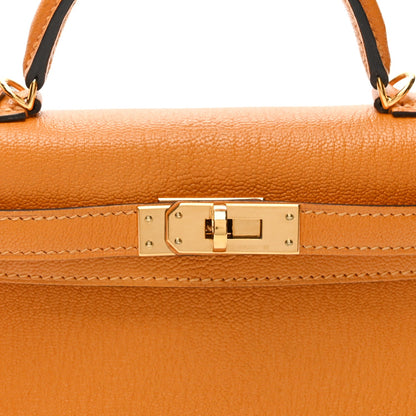 Chevre Chamkila Mini Kelly Sellier 20 Jaune D'or