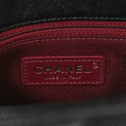 Caviar Quilted Mini Coco Handle Flap Black