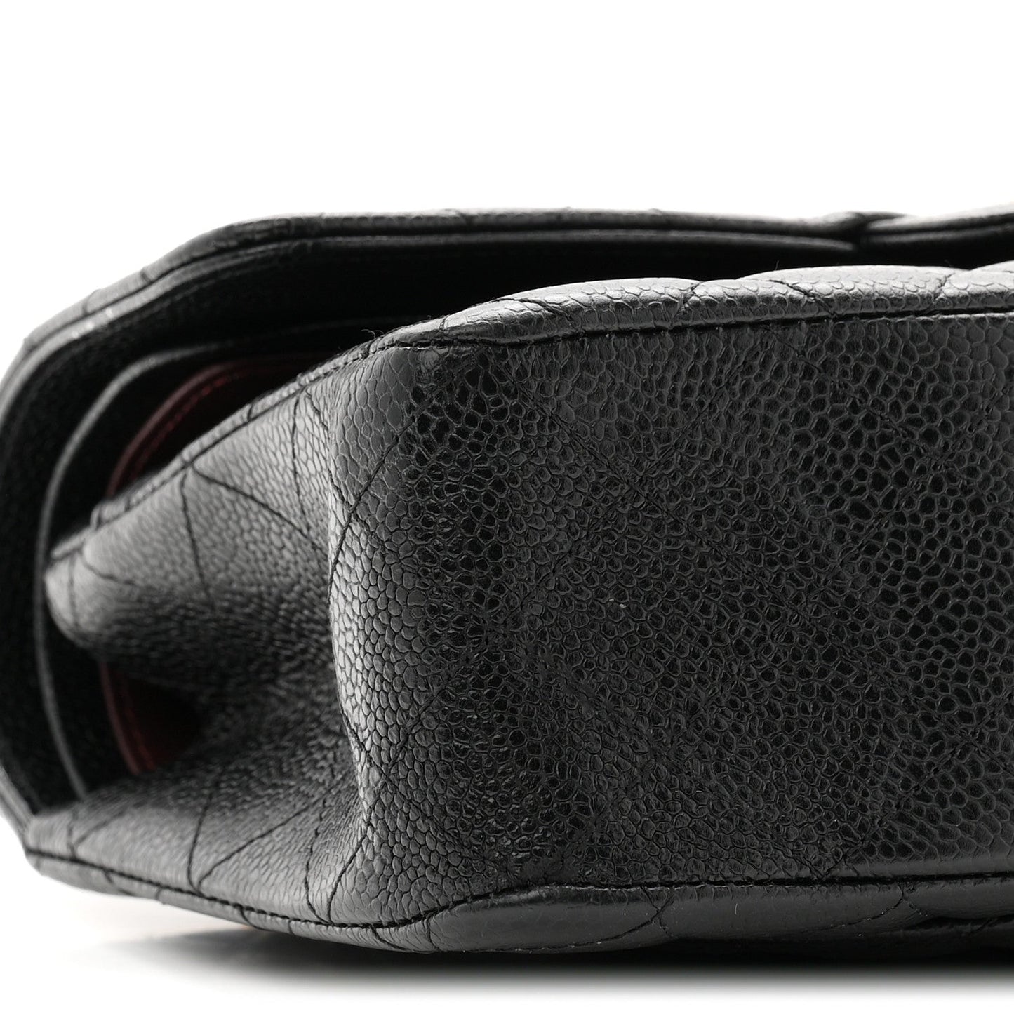 Caviar Quilted Small Double Flap Black
