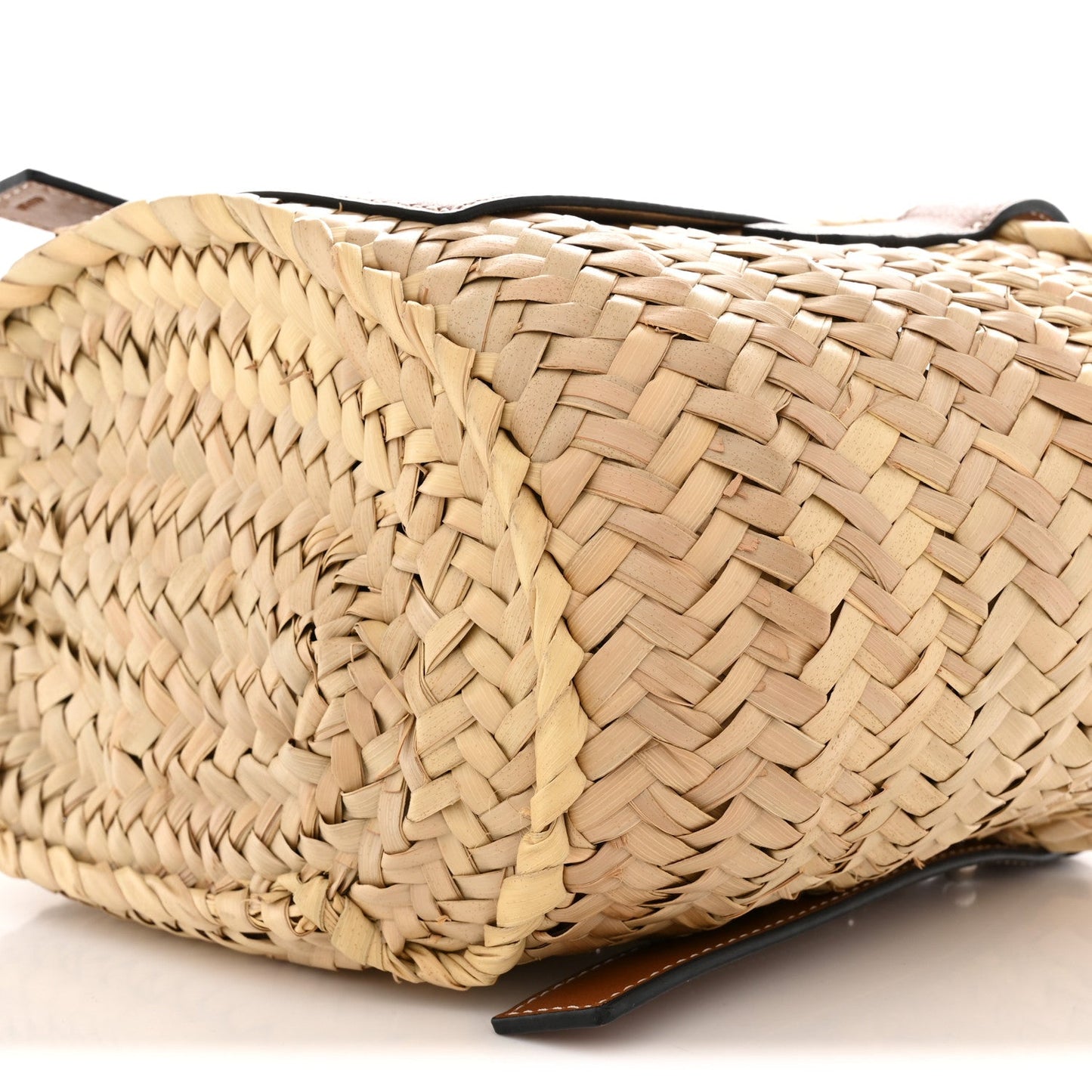 Raffia Small Basket Tote Bag Natural Tan