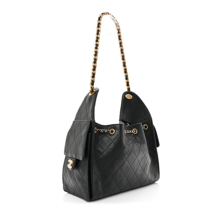 Caviar Quilted Small Chanel 25 Handbag Black
