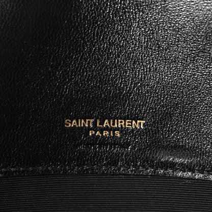 Lambskin Chevron Quilted Medium Loulou Black
