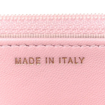 Lambskin Quilted Trendy Chain CC Wallet On Chain WOC Light Pink