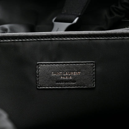 Lambskin Logo Debossed Backpack Black