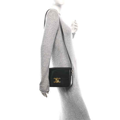 Shiny Calfskin Medium Triomphe Black