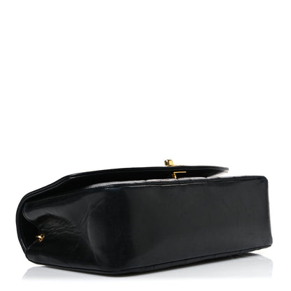 Lambskin Quilted Small Single Flap Black