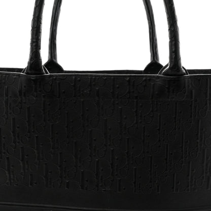 Oblique Calfskin Embossed Large Book Tote TBlack