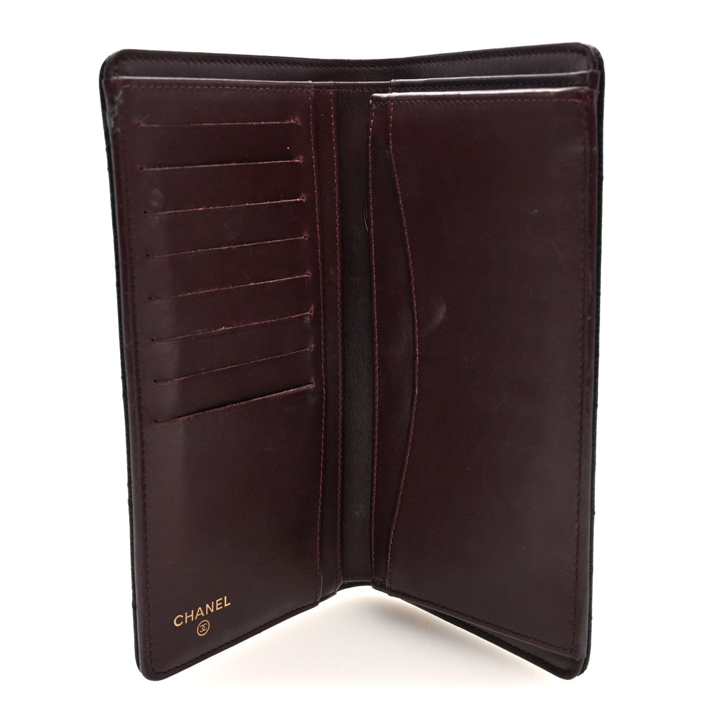 Caviar Quilted Yen Wallet Black