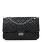 Aged Calfskin Quilted 2.55 Reissue 225 Flap Black