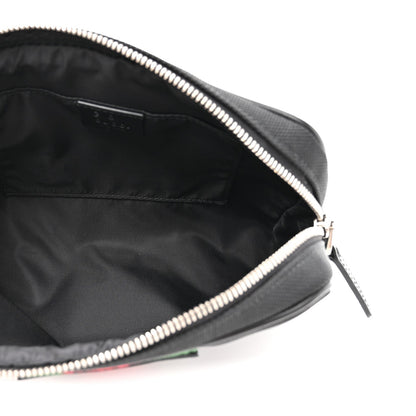 Canvas Web Slim Belt Bag Black
