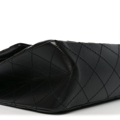 Aged Calfskin Quilted 2.55 Reissue 226 Flap Black