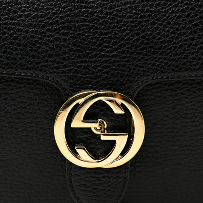 Dollar Calfskin Small Interlocking G Shoulder Bag Black