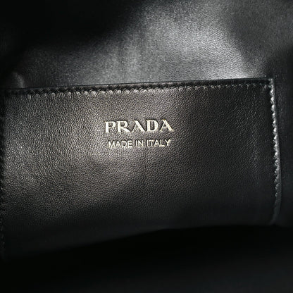 Soft Grained Vitello Daino Secchiello Bucket Bag Black