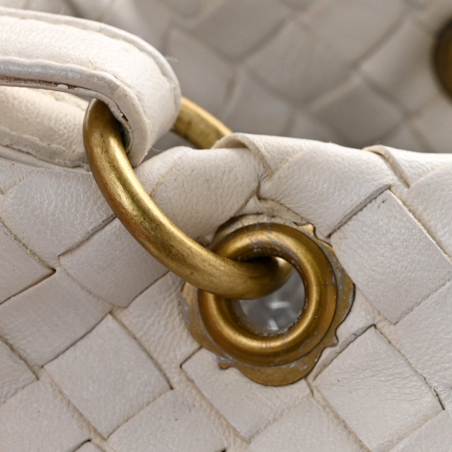 Nappa Intrecciato Small Capri Tote White