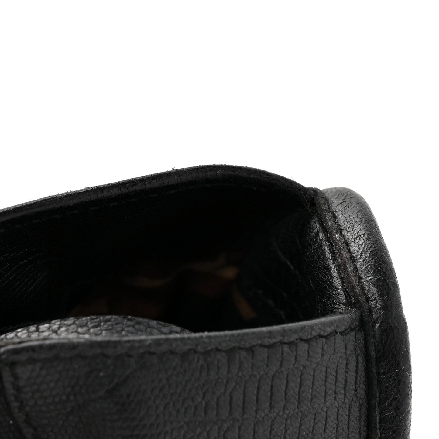 Calfskin Lizard Embossed Classic Hardware City Black