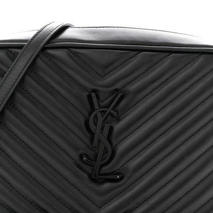 Calfskin Matelasse Monogram Monochrome Lou Camera Bag Black