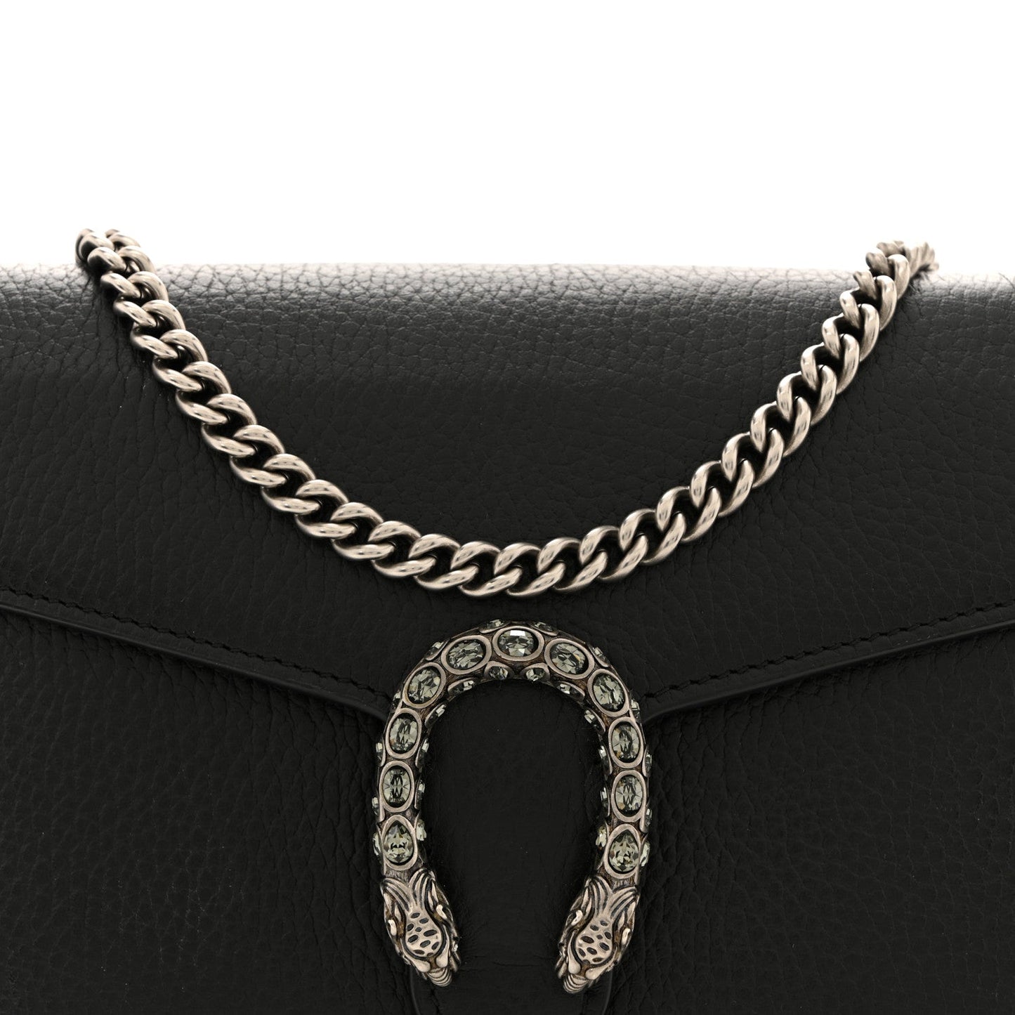 Calfskin Mini Dionysus Chain Wallet Black