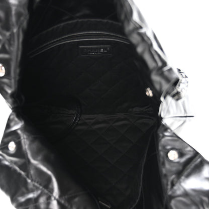 Shiny Calfskin Quilted Small Chanel 22 So Black