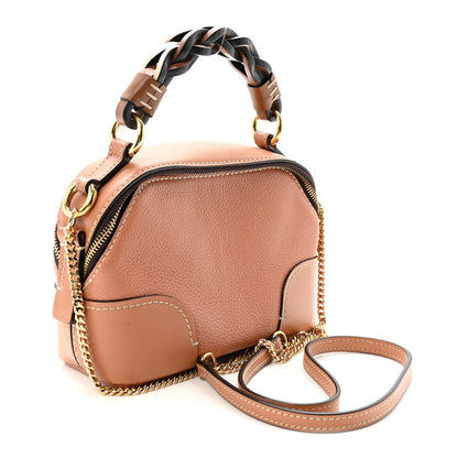 Calfskin Mini Daria Chain Bag Peach Bloom