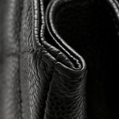 Caviar Quilted Grand Shopping Tote GST Black
