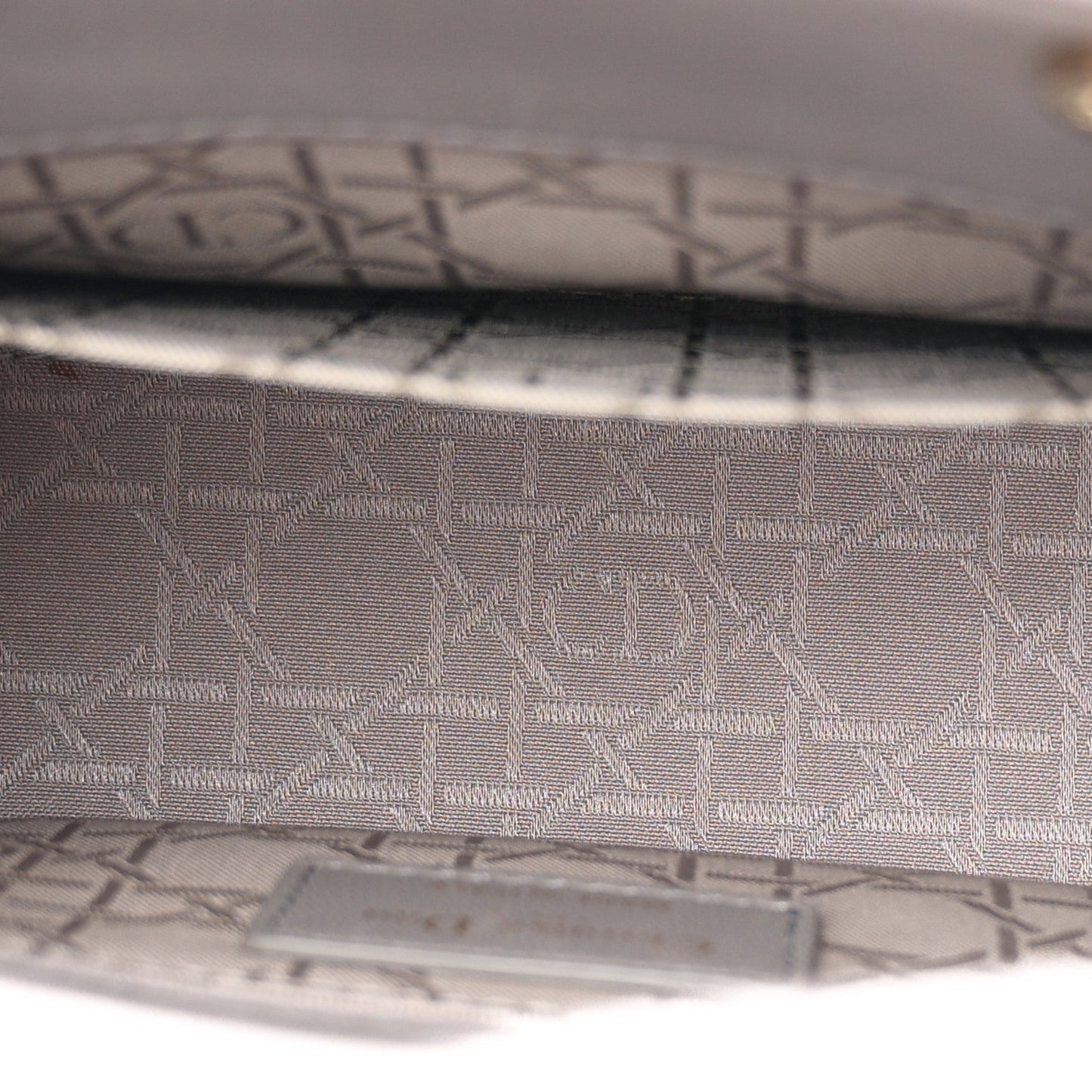 Lambskin Cannage Small Lucky Badges My Lady Dior Grey
