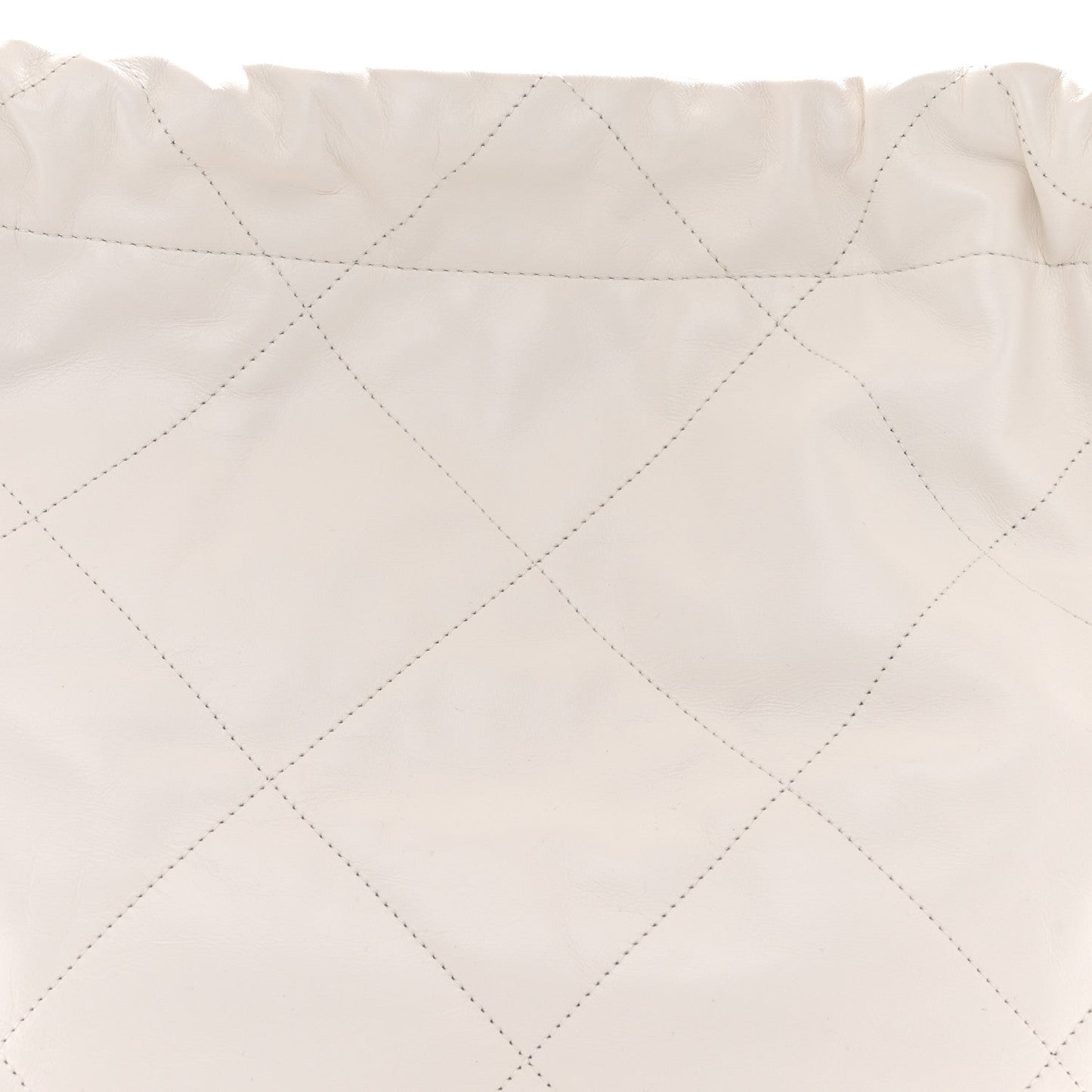 Shiny Calfskin Quilted Large Chanel 22 White