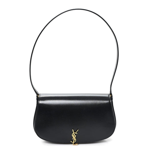 Box Calfskin Mini Voltaire Shoulder Bag Black