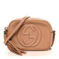 Pebbled Calfskin Small Soho Disco Bag Camelia