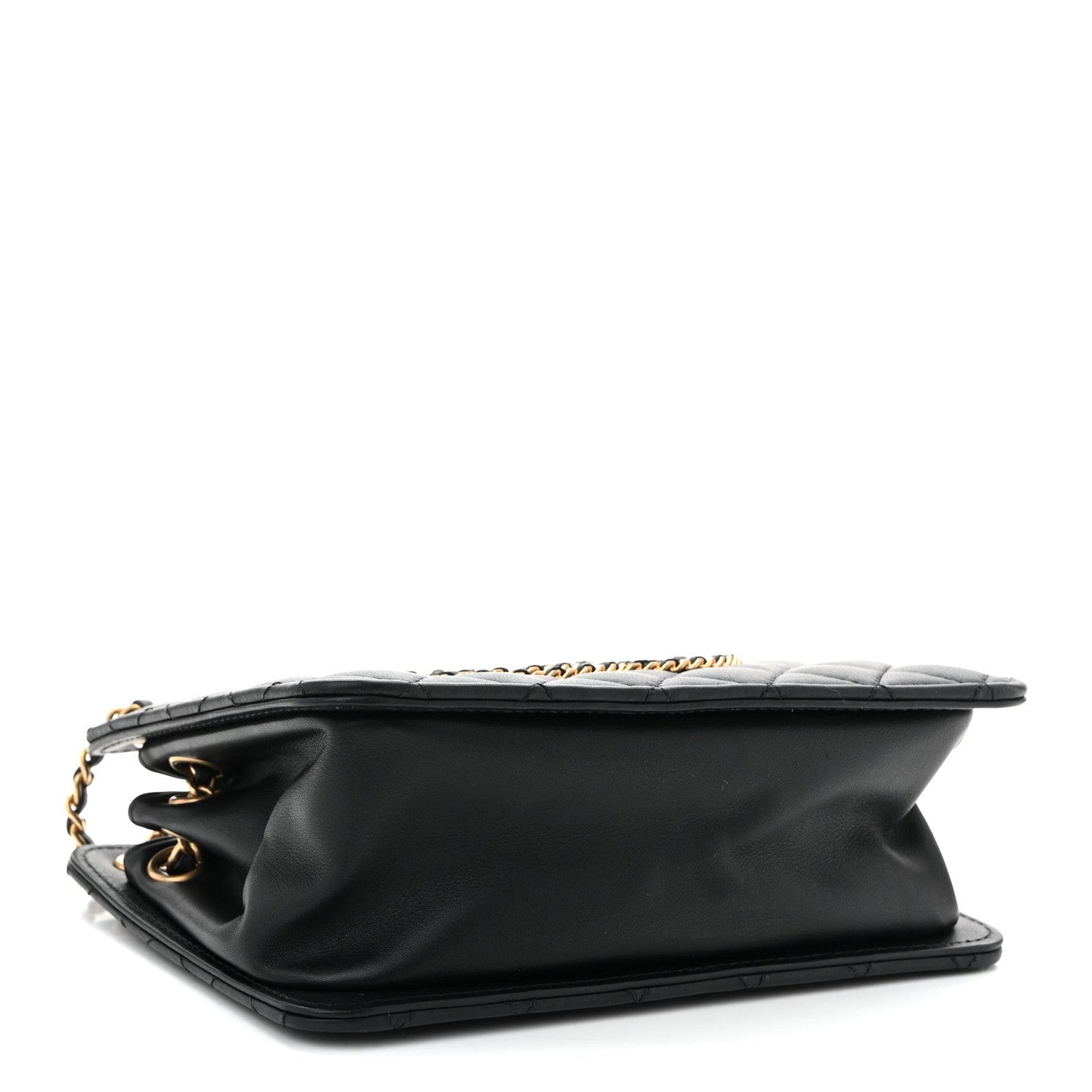Calfskin Quilted CC Small Once Upon A Time Tote Black
