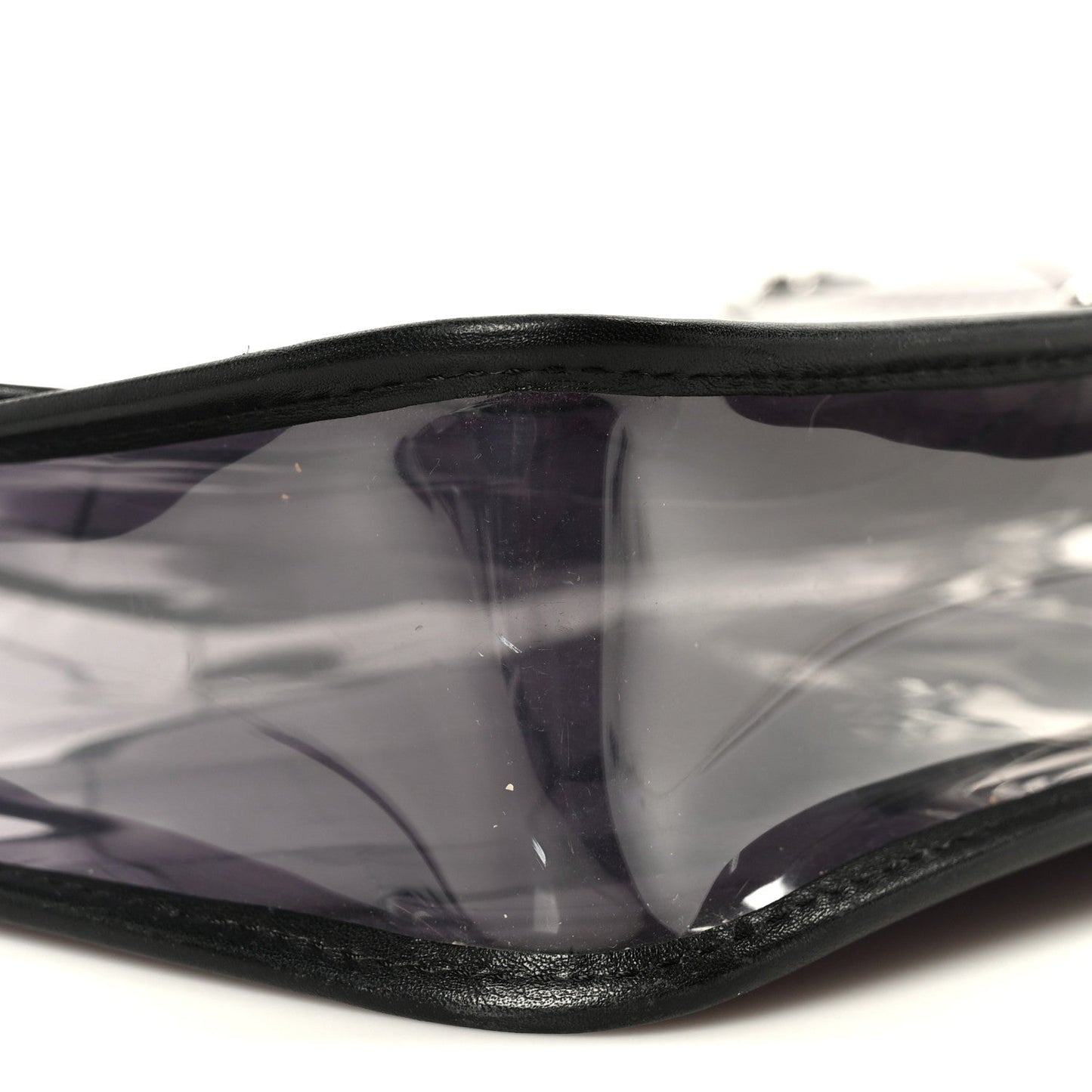 Vinyl Quilted Degrade Jumbo Single Flap Black