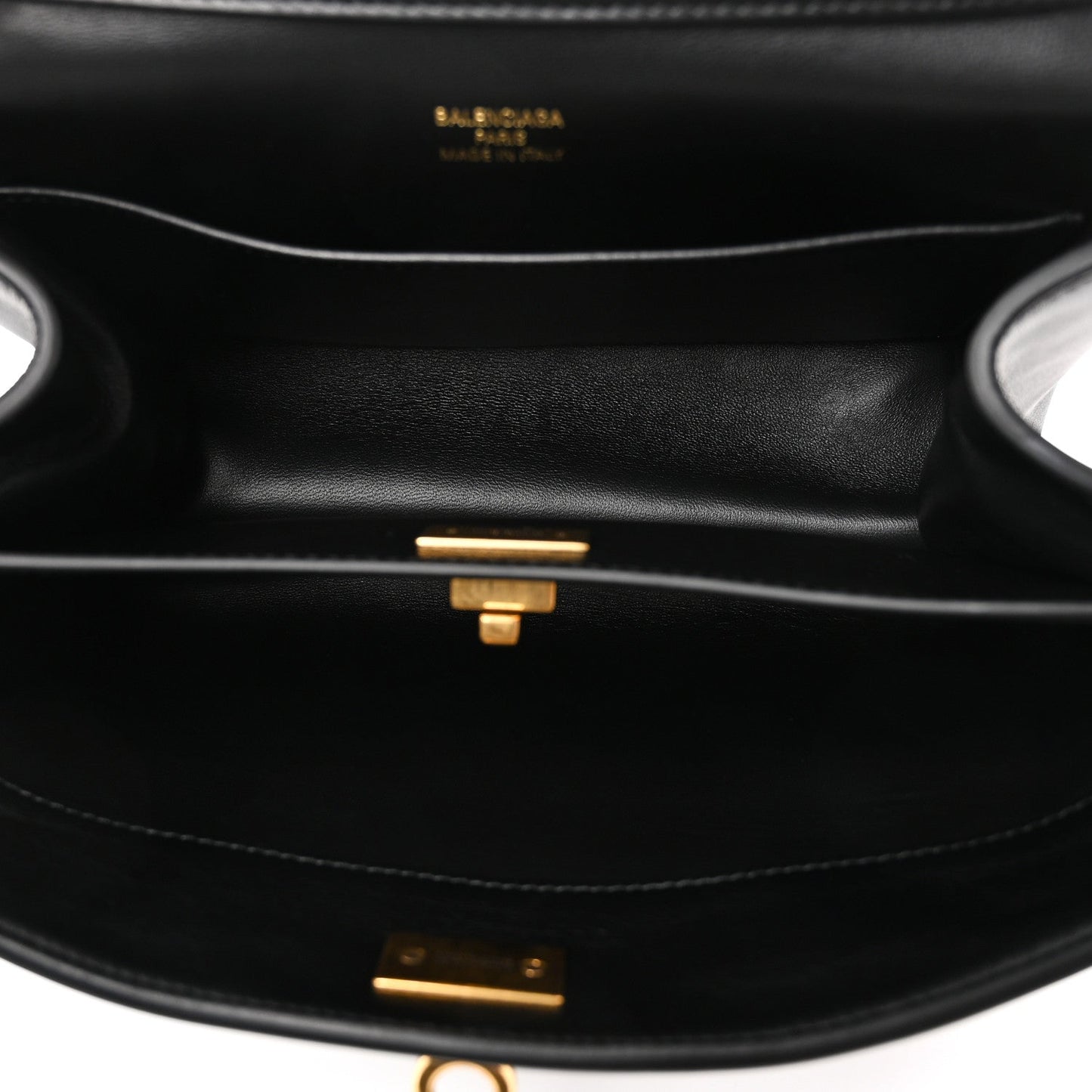 Natural Smooth Calfskin Mini Rodeo Top Handle Handbag Black