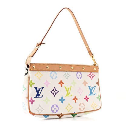 Monogram Multicolor Pochette Accessories White