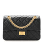 Aged Calfskin Quilted 2.55 Reissue Mini Flap Black