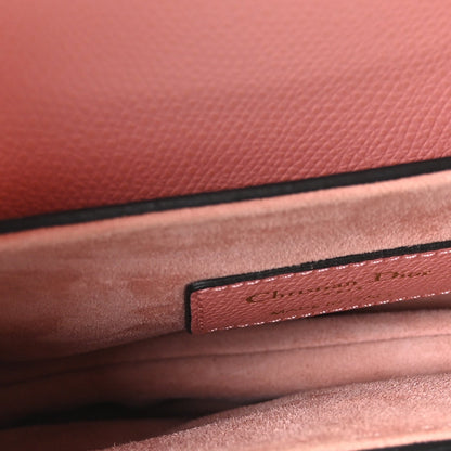 Grained Calfskin Mini Saddle Bag Pink