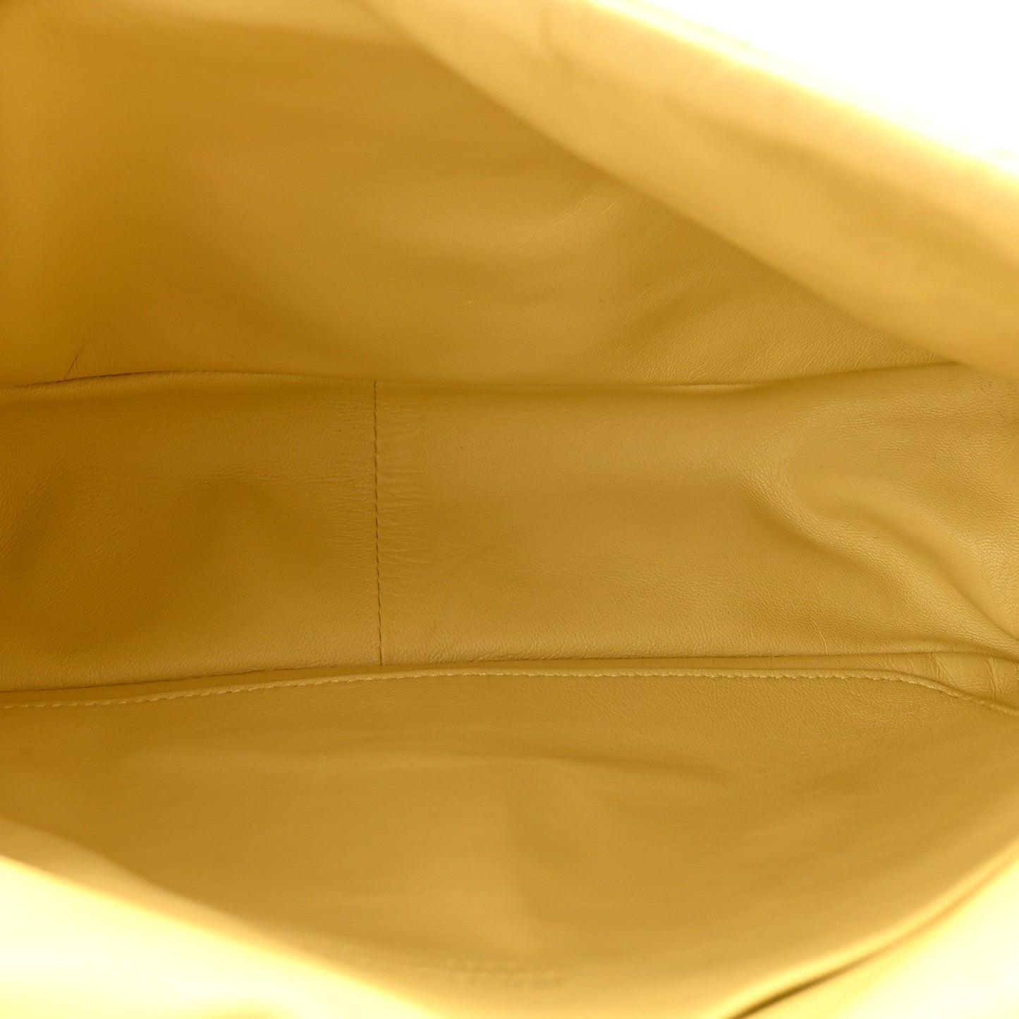Paper Calfskin Puffy Flap Butter Brass