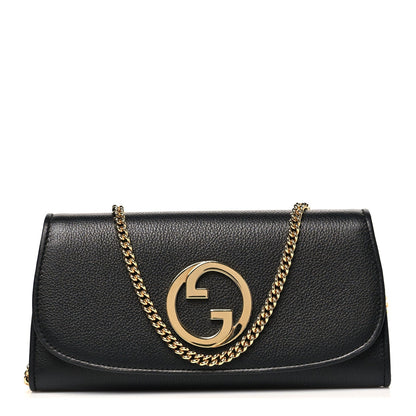 Roxy Calfskin Blondie Continental Chain Wallet Black