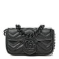 Calfskin Matelasse Monochrome GG Marmont Chain Belt Bag Black