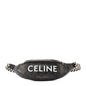 Triomphe Logo Canvas Checker Belt Bag Black