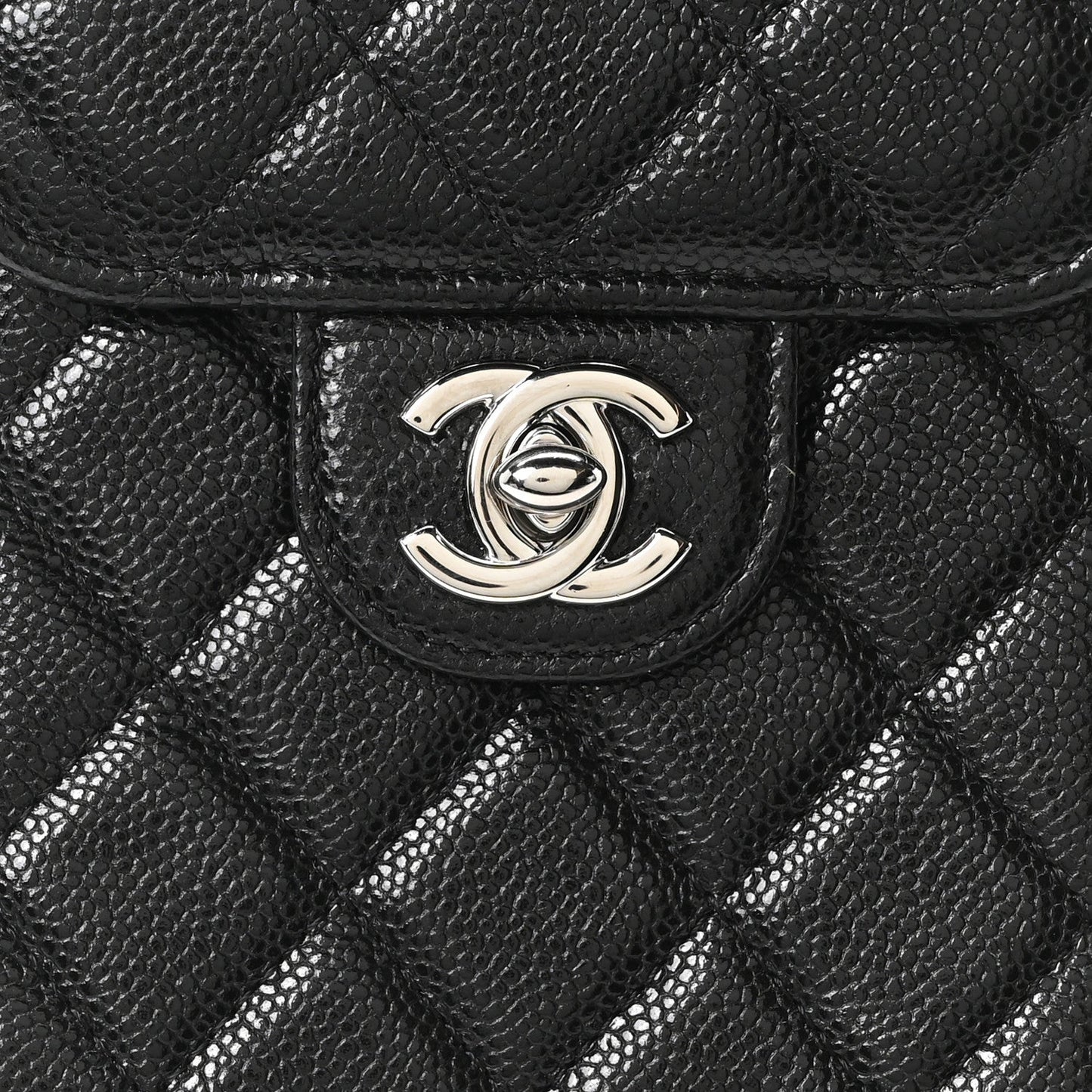Caviar Quilted Classic Phone Holder Black