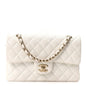 Caviar Quilted Small Double Flap White